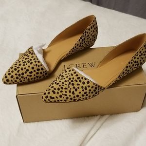 J Crew Calf Hair Flats 7.5